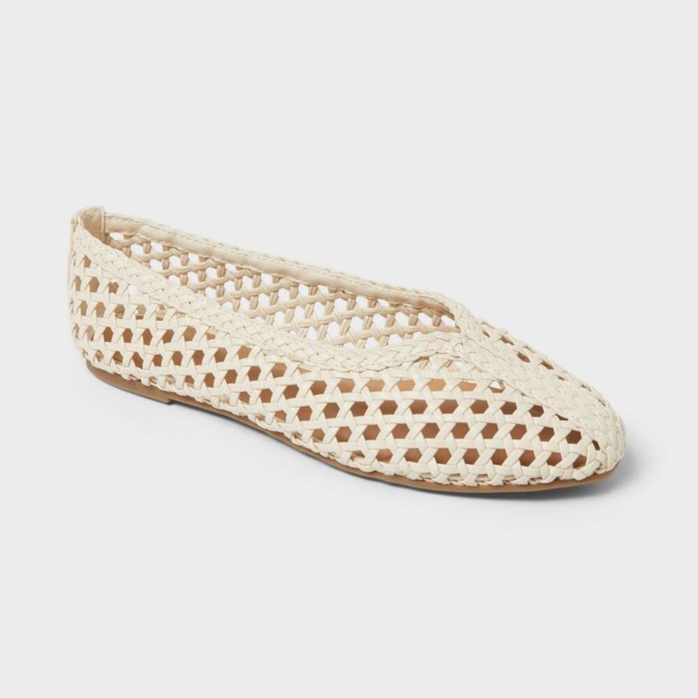Universal Thread Cream Woven Flats